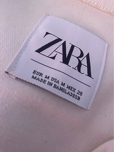 Zara zara m beden beyaz kot ceket