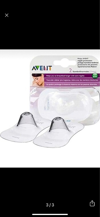 Avent göğüs ucu koruyucu
