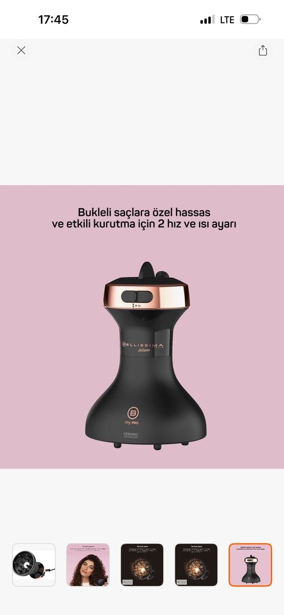 Pembe ve Siyah Saç Kurutma Makinesi - Görsel 2