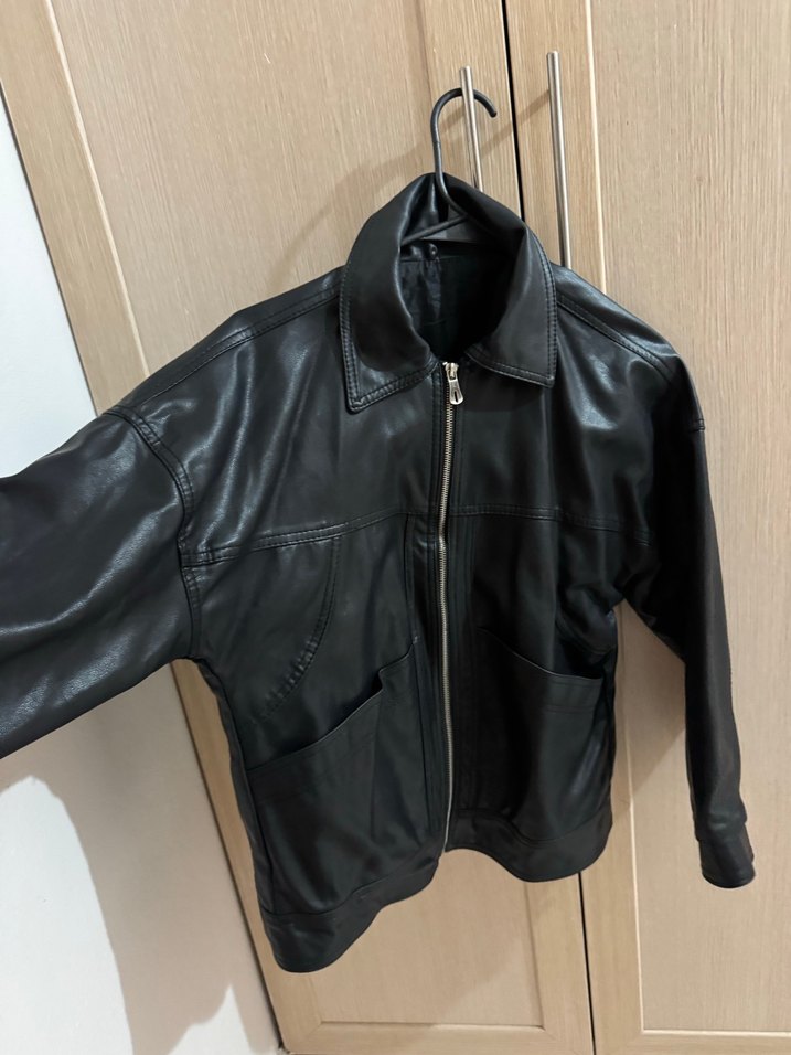 Kadın Siyah Deri Ke Ceket - Görsel 5
