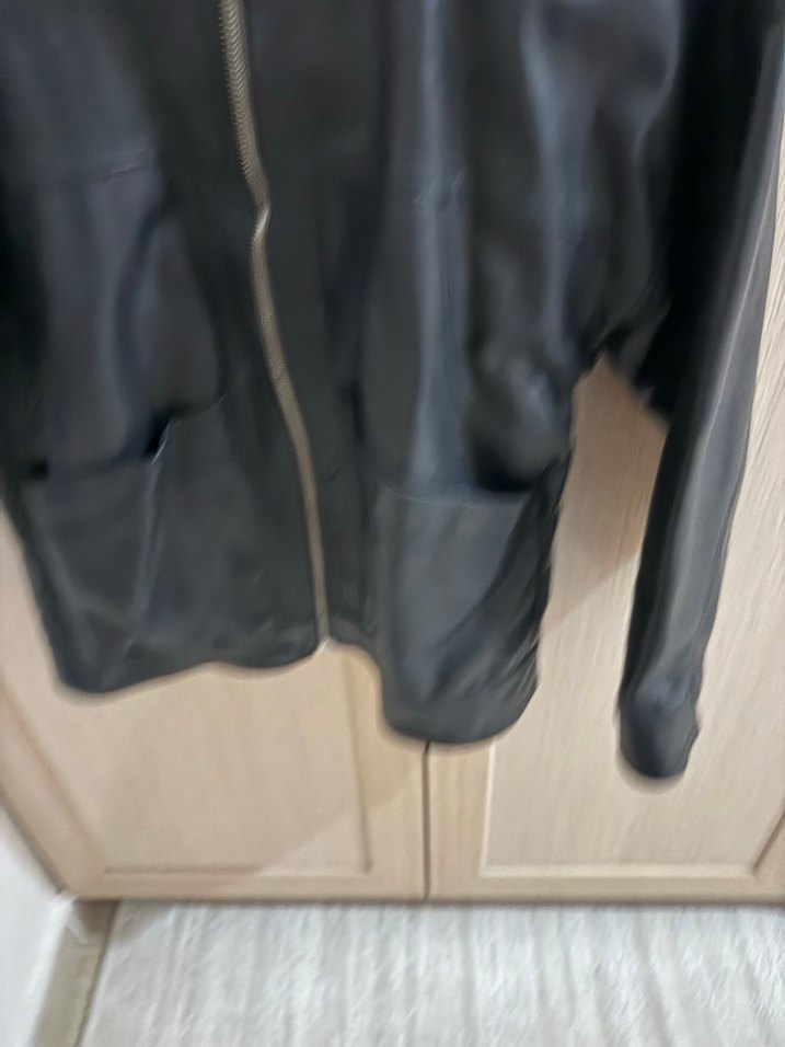 Kadın Siyah Deri Ke Ceket - Görsel 4