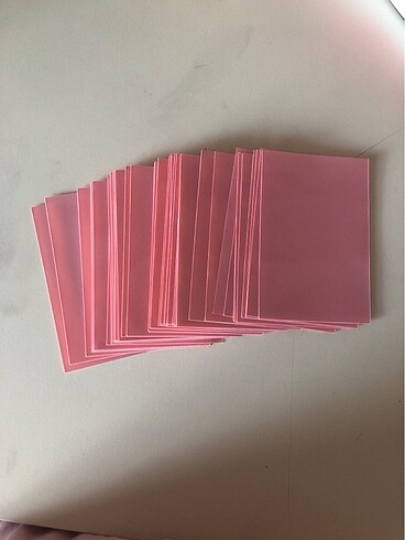 50 adet düz pembe sleeve