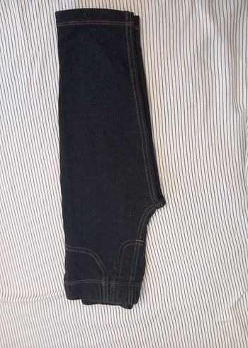 18-24 Ay Beden lacivert 2 iplik denim kot görünümlü pantolon