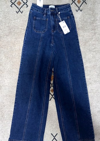 mango lacivert jean pantolon