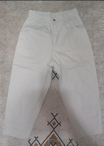 yüksek bel mom model beyaz kadın denim pantolon