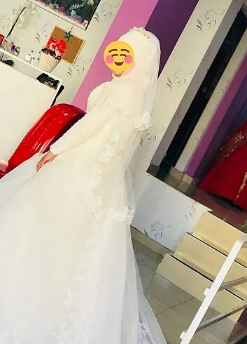  Sadece 1 kere giyildi setrinur tesettür gelinlik 