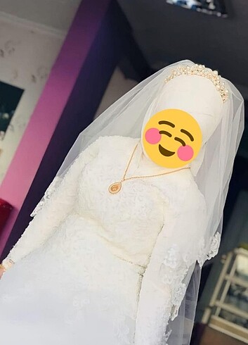 Diğer Sadece 1 kere giyildi setrinur tesettür gelinlik