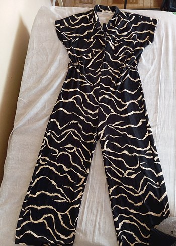 Zebra Desenli Kadın Uzun Tulum