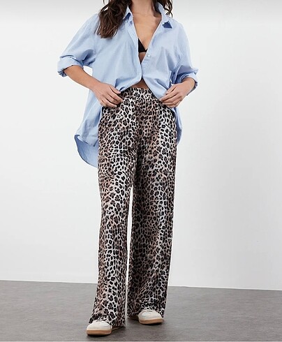 Trendyol & Milla leopar desenli pantalon