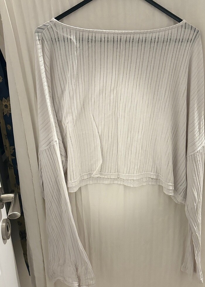 Ajurlu Triko Crop - Görsel 2