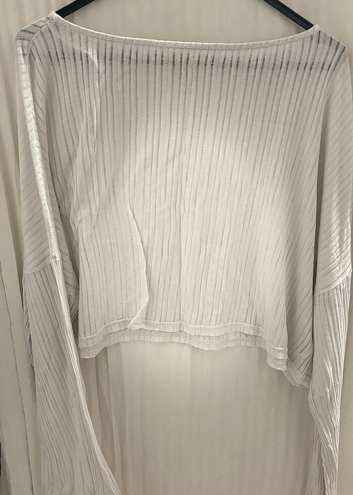 Ajurlu Triko Crop - Görsel 3