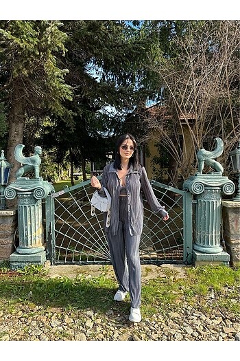 Antrasit fitilli Krinkıl üçlü takım - Görsel 6