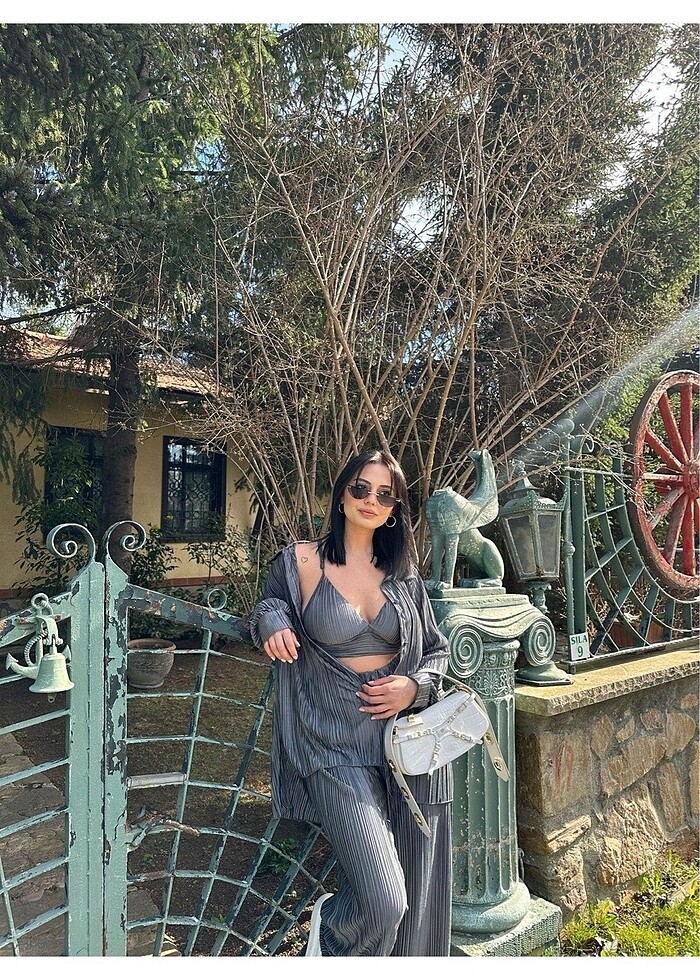 Antrasit fitilli Krinkıl üçlü takım - Görsel 4