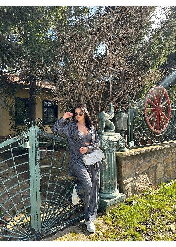 Antrasit fitilli Krinkıl üçlü takım - Görsel 5