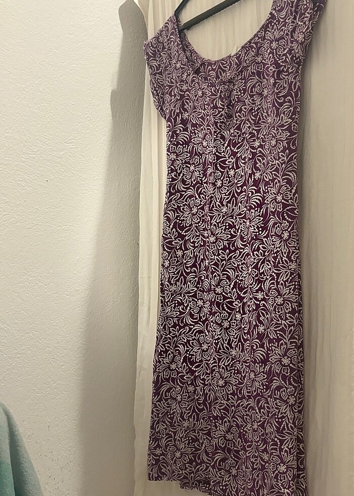 Yazlık kayık yaka elbise - Görsel 3