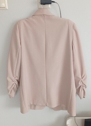 m Beden ten rengi Renk Krem Rengi Blazer Ceket 