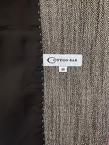 40 Beden Cotton Bar Orijinal Blazer