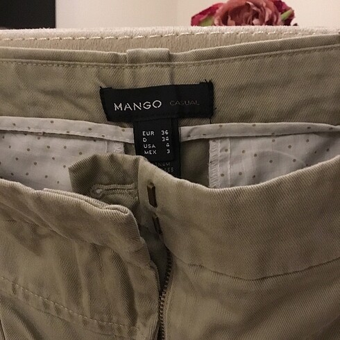 36 Beden haki Renk Mango şort