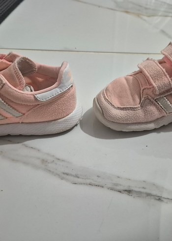 adidas Kız Çocuk Pudra Pembe Cırtcırtlı Spor Ayakkabı - Görsel 4