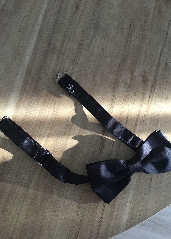 Lacivert saten papyon - Görsel 2