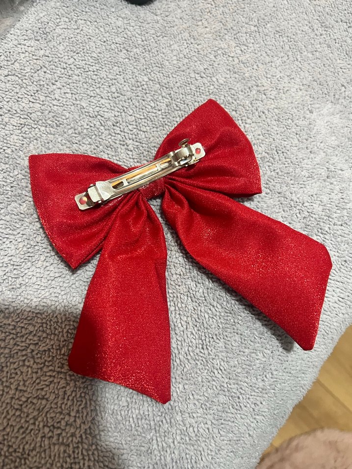Kırmızı Fiyonk Kadın Saç Aksesuarı - Görsel 3