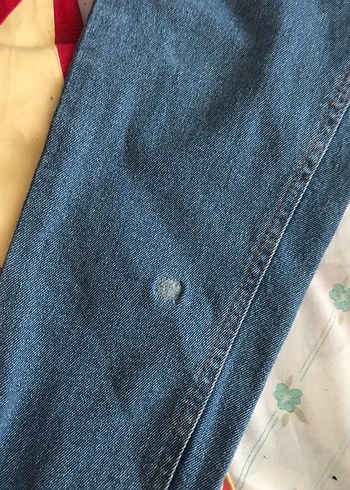 Düğmeli Rahat Kesim Kadın Jean Pantolon - Görsel 3