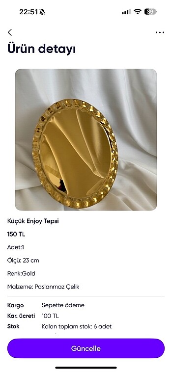 Yuvarlak 2?li çelik tepsi