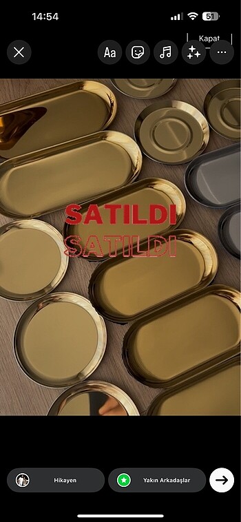 Kahvaltı seti gold
