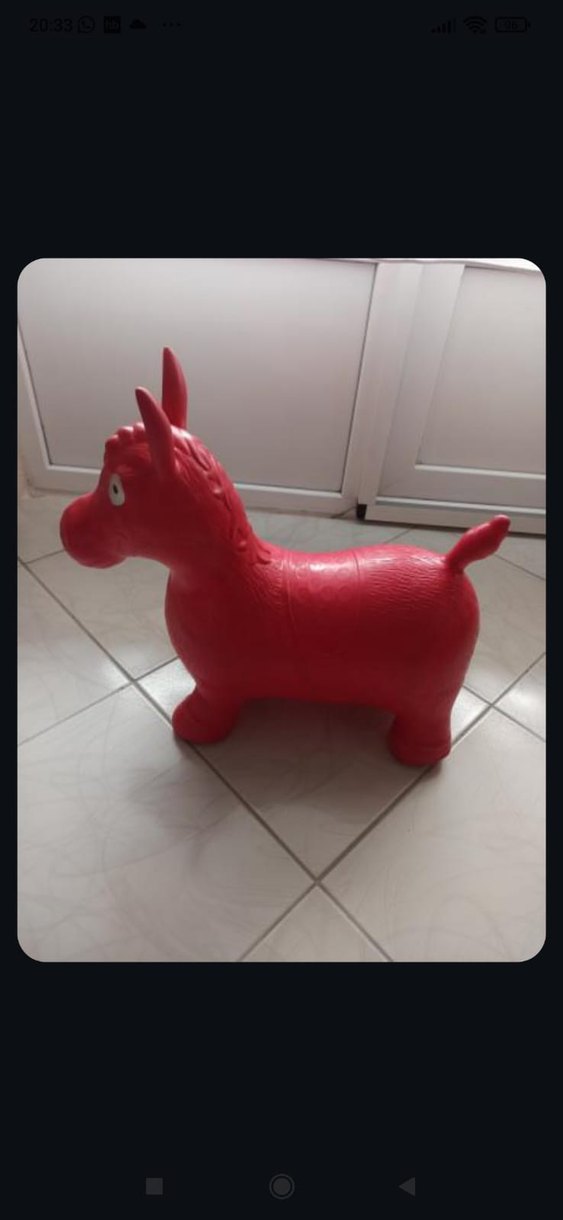 Kırmızı Şişme Oyuncak Hayvan - Görsel 2