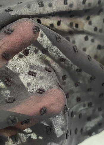 Drapeli Siyah Gotik Mini Halter Bluz - Görsel 5