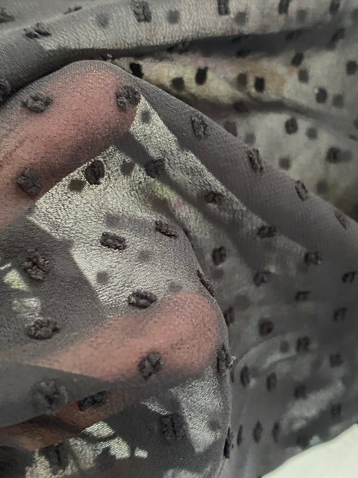 Drapeli Siyah Gotik Mini Halter Bluz - Görsel 5