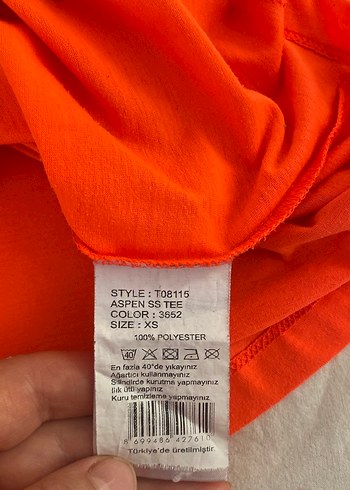 Hummel Turuncu Baskılı Kısa Kollu Tişört - Görsel 6