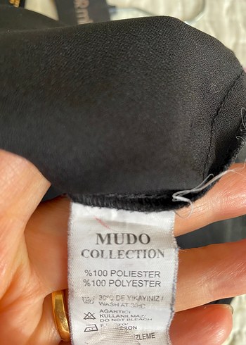 Siyah V Yaka Düğmeli Uzun Kollu Kadın Bluz - Görsel 7