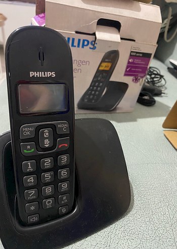 Philips Kablosuz Siyah Telefon - Görsel 2