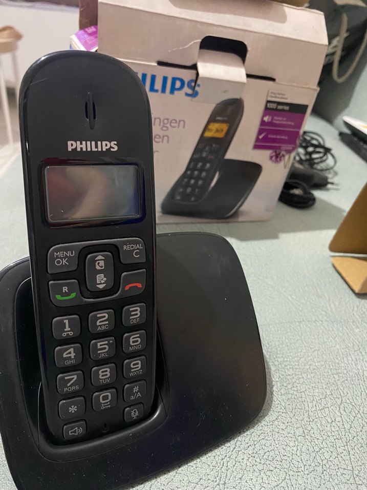 Philips Kablosuz Siyah Telefon - Görsel 2