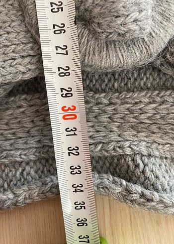 Gri Örgü Kadın Omuz Şalı - Görsel 4