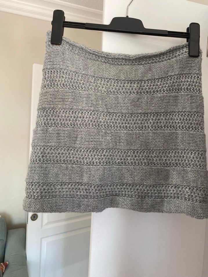 Gri Örgü Kadın Omuz Şalı - Görsel 2