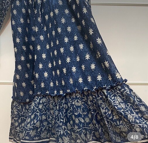 38 Beden mavi Renk Elbise H&M marka tril tril
