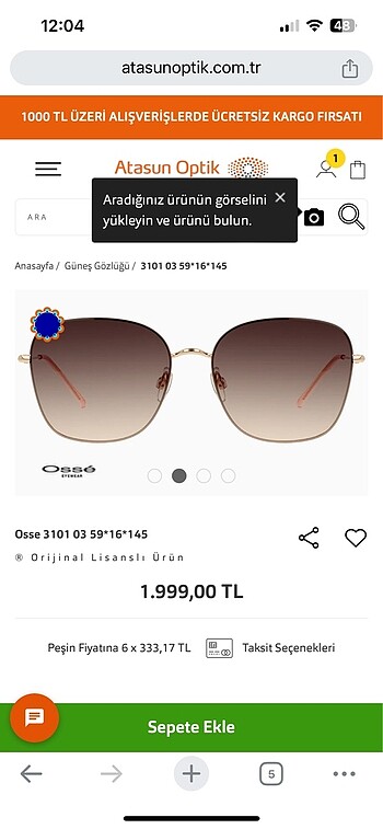Osse güneş gözlüğü