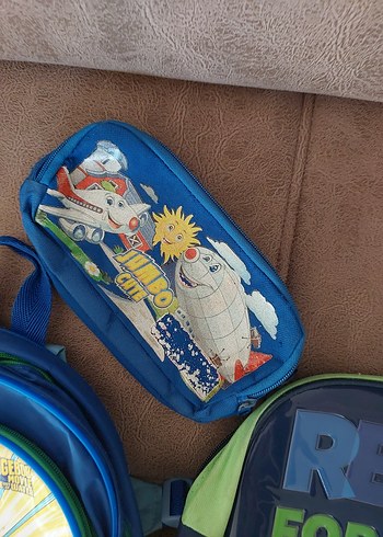 Renkli Çocuk Okul Çantası ve Kalemlik - Görsel 4