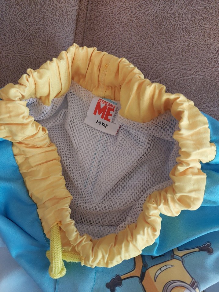 Minions Baskılı Mavi Erkek mayo Şort - Görsel 3