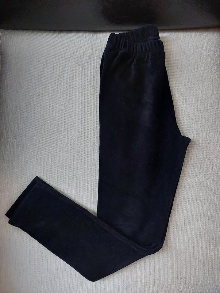 Siyah kadife kız çocuk tayt - Görsel 2