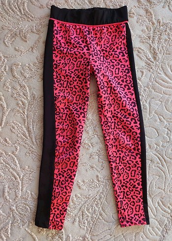 Leopar Desenli Pembe Kız Tayt