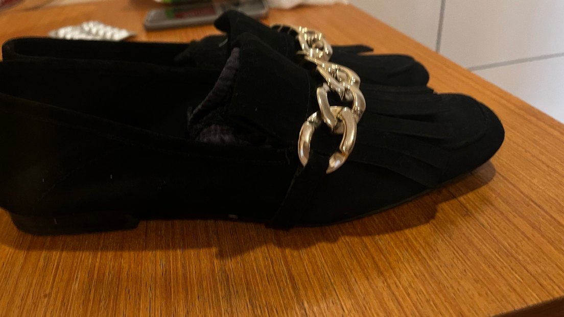 Siyah Süet Zincir Detaylı Kadın Kemer - Görsel 4