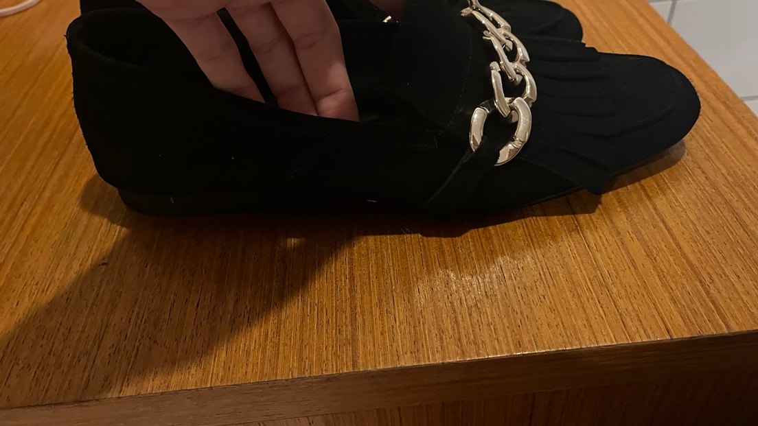 Siyah Süet Zincir Detaylı Kadın Kemer - Görsel 5