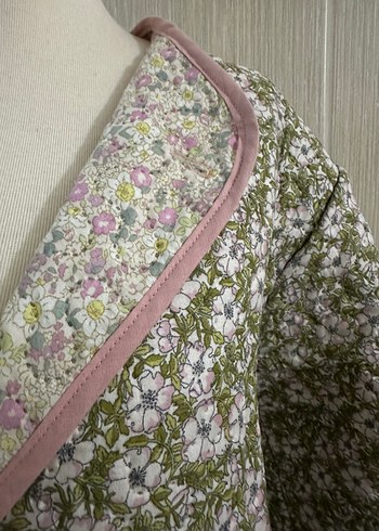 Pembe Nakışlı Bohem Düğmeli Kadın Ceket - Görsel 9