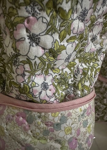 Pembe Nakışlı Bohem Düğmeli Kadın Ceket - Görsel 7