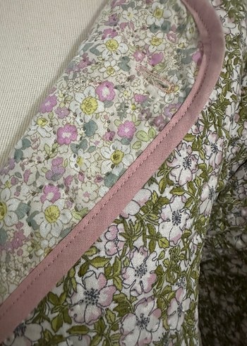 Pembe Nakışlı Bohem Düğmeli Kadın Ceket - Görsel 8