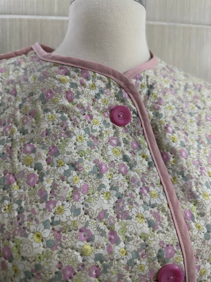 Pembe Nakışlı Bohem Düğmeli Kadın Ceket - Görsel 2
