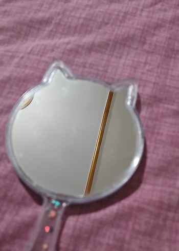 Pembe Kedi Kulaklı El Aynası - Görsel 4